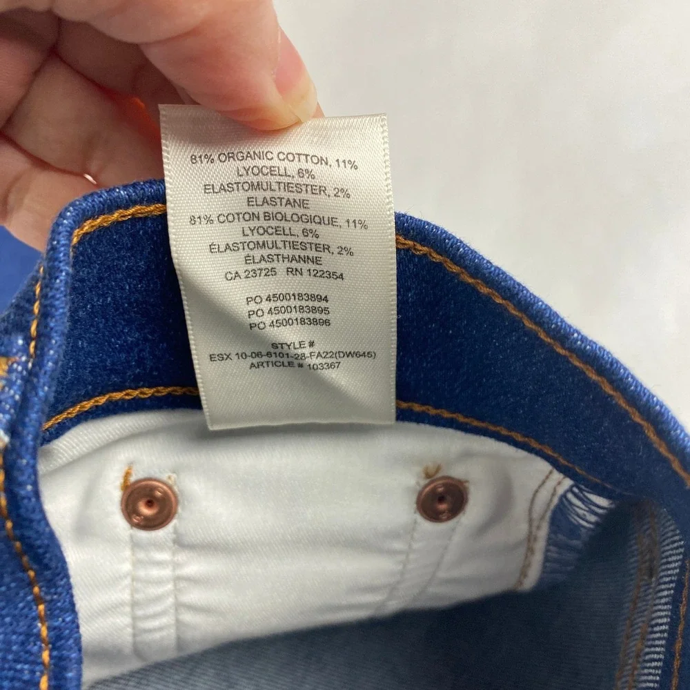 Denim Forum Jeans Women's Size 26 Blue The Arlo High Rise Straight 28L - Picture 13 of 13
